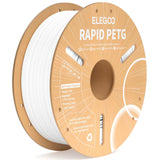 ELEGOO Rapid PETG Filament 1.75mm Bundle 4KG, High Speed 30-600mm/s 3D Printer Filament Accuracy +/- 0.02 mm, 1kg Cardboard Spool(2.2lbs), Fits for Most FDM 3D Printers(Black, White, Blue, Red)