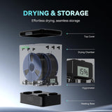 SUNLU 3KG Filament Dryer SP2 & Storage Box, 70℃ Max Temperature and 15min Fast Heating for 3D Printer Filament Drying and Sealing with Heat Control, Compatible with 1.75mm/2.85mm PLA PETG TPU ABS ASA