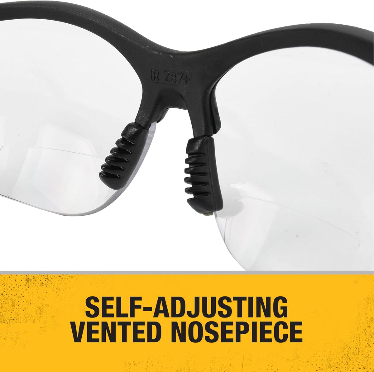 DEWALT DPG59 Reinforcer Rx-Bifocal High Performance Protective Eyeware with Rubber Temples and Protective Eyeglass Sleeve - Clear Lens, 1.5 Diopter