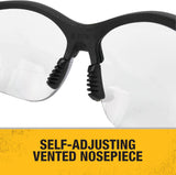 DEWALT DPG59 Reinforcer Rx-Bifocal High Performance Protective Eyeware with Rubber Temples and Protective Eyeglass Sleeve - Clear Lens, 1.5 Diopter