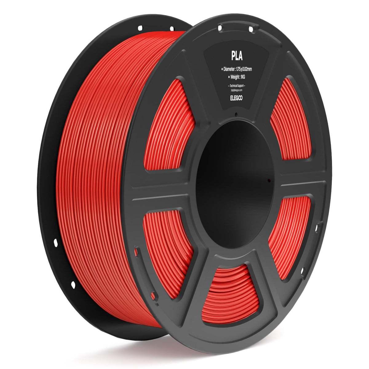 ELEGOO PLA Filament 1.75mm Bundle 4KG, 3D Printer Filament Dimensional Accuracy +/- 0.02mm, 4pcs 1kg Spool(2.2lbs) Fit Most FDM 3D Printers (Black, White, Dark Blue, True Red)
