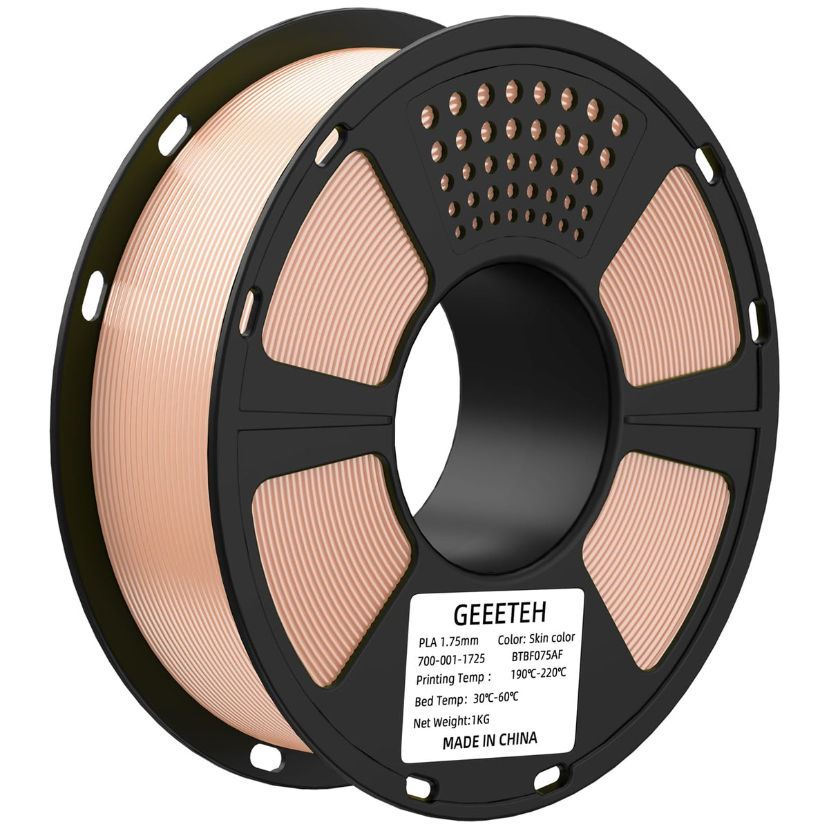 GEEETECH 6KG 3D Printer Filament Bundle - Black PLA Filament 1.75mm ±0.02mm (6 Spools, 1KG Each) - High Precision, Low Warping, 3D Printing Filament Fits Most FDM 3D Printers