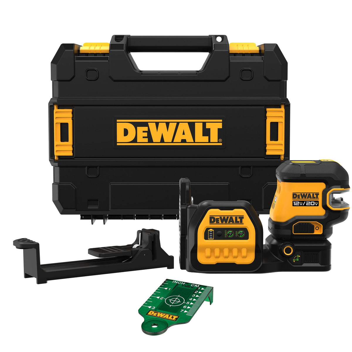 DEWALT 20V/12V MAX Laser Level Kit, 3 x 360, Green (DCLE34030G), Color Yellow