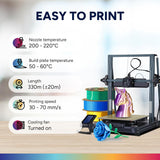 OVERTURE Silk PLA Filament Bundle, Clog-Free Shiny, Metallic Shine 3D Printer Filament, 1kg Spool * 4 Rolls(Silk Gold+Silk Silver+Silk Coppe+Silk Blue-Silver)