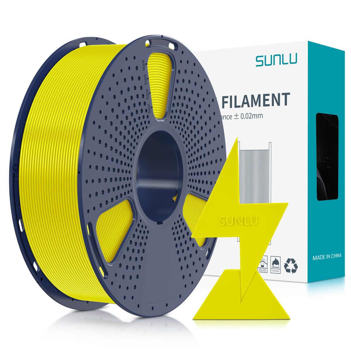 SUNLU High Speed PLA Filament Mini Pack, 30mm/s - 600mm/s Print Range, High Flow Speedy 3D Printer PLA Filament Bundle, 250g/Spool, Black+White+Green+Blue+Red+Orange+Yellow+Pink