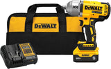 DEWALT 20V MAX Cordless Impact Wrench with Hog Ring Anvil, Brushless High Torque 1/2 Impact Gun, 4-Mode Speed, Includes Battery, Charger and Kit Bag (DCF900P1)