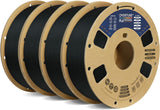 OVERTURE 4KG Bundle PLA Plus (PLA+) Filament 1.75mm, Stronger & More Durable, Professional Toughness 3D Printer Filament 1kg (2.2lbs) 4 Pack, High Precision +/- 0.02mm, Tangle-Free (Black*4)
