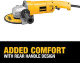 DEWALT Angle Grinder, 7-Inch, 13-Amp, 8,000 RPM, With Dust Ejection System, Corded (DW840)