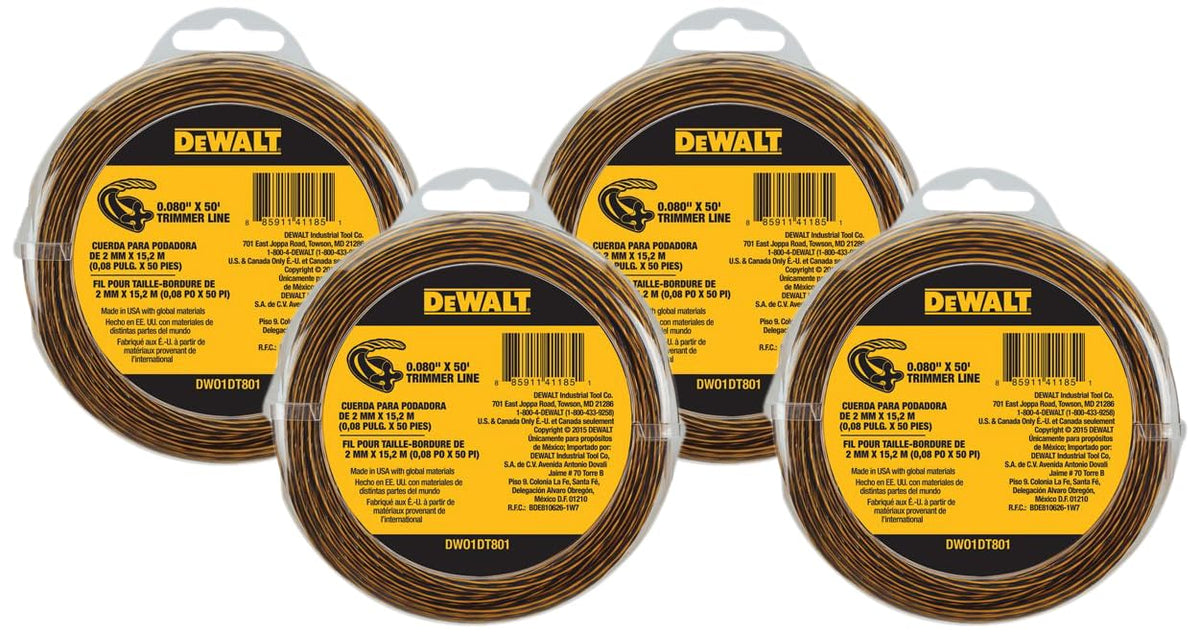 DEWALT Trimmer Line, 225-Foot by 0.080-Inch (DWO1DT802)