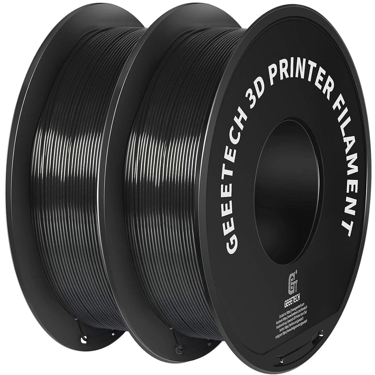 GEEETECH 6KG 3D Printer Filament Bundle - Black PLA Filament 1.75mm ±0.02mm (6 Spools, 1KG Each) - High Precision, Low Warping, 3D Printing Filament Fits Most FDM 3D Printers