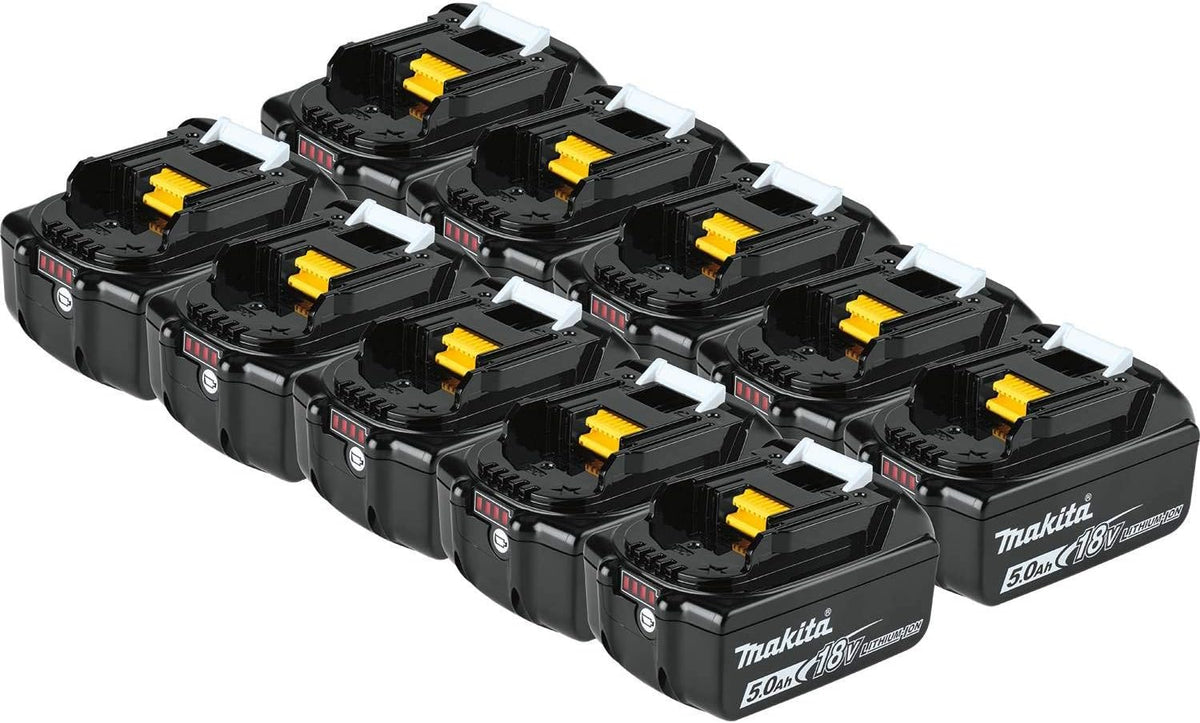 Makita BL1850B-10 18V LXT Lithium-Ion 5.0Ah Battery, 10/Pk