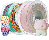 Creality 3D Printer Filament Bundle, PLA Rainbow, PLA Matte Rainbow, 3D Printing Filament 1kg X 2 Spools