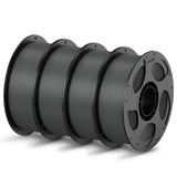 ANYCUBIC PLA Filament 1.75mm Bundle, 3D Printing PLA Filament 1.75mm Dimensional Accuracy +/- 0.02mm, 1KG Reusable Spool (2.2 lbs), 4KG Black + White + Blue + Red