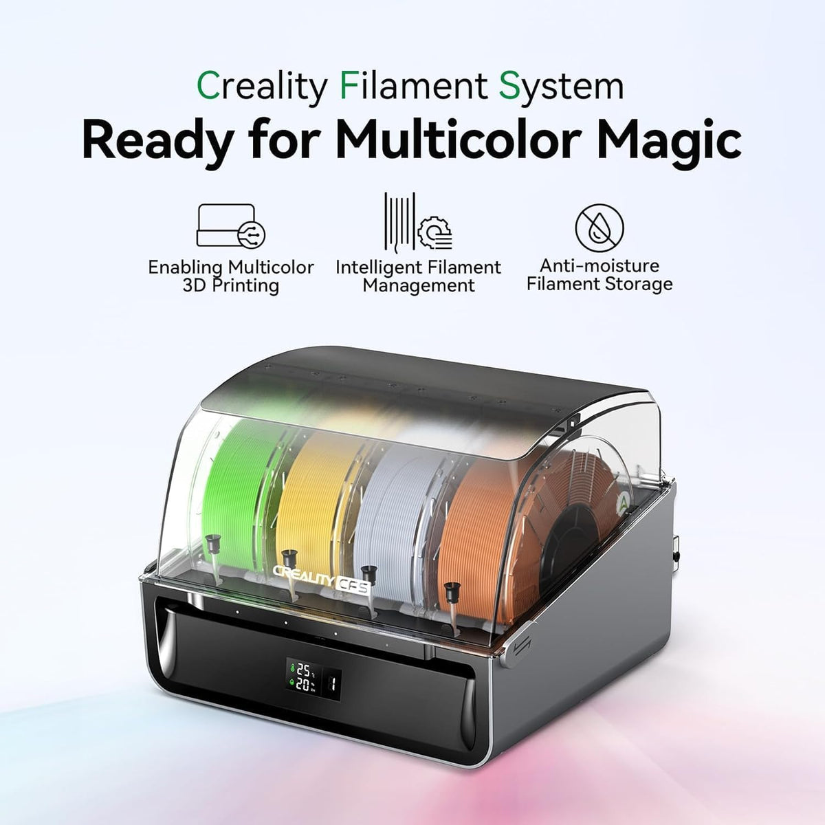 2025 Official CREALITY CFS - New Creality Filament System, Multi-Color 3D Printer Automatically System, Supports 16 Color Printing for K1 Series CFS Upgrade Kit/K2 Combo//K2 Plus/K1 MAX/K1 SE/K1C/Hi