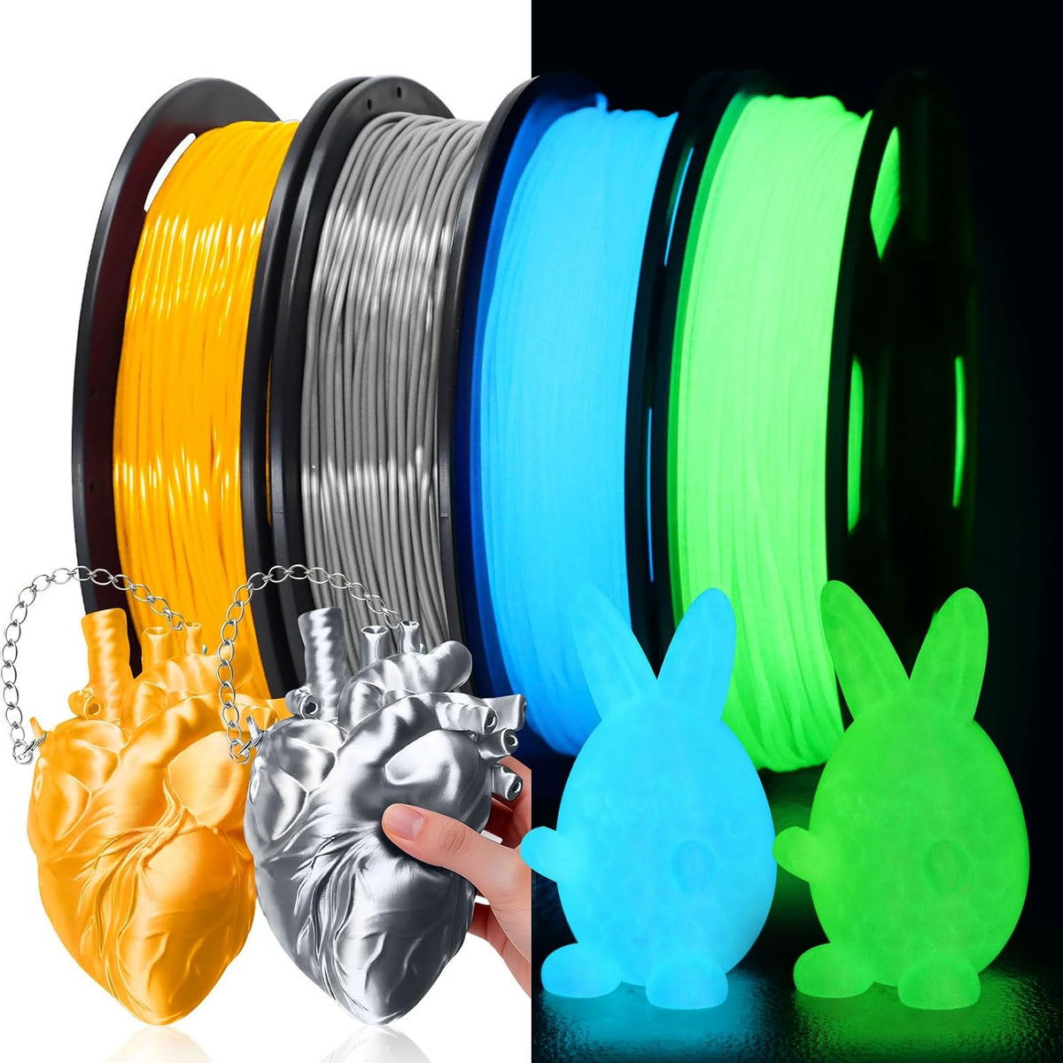 Conductive PLA Filament 1.75mm, 1kg – Electrically Conductive 3D Printer Filament for ESD Protection, Sensors & Functional Prototypes – Compatible with FDM Printers, Black, Matte Plastic Spool