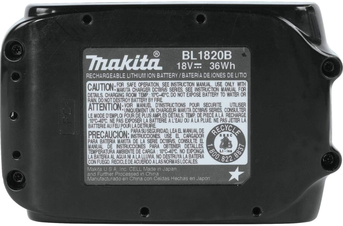 Makita BL1820B-2 18V Compact Lithium-Ion 2.0Ah Battery Twin Pack