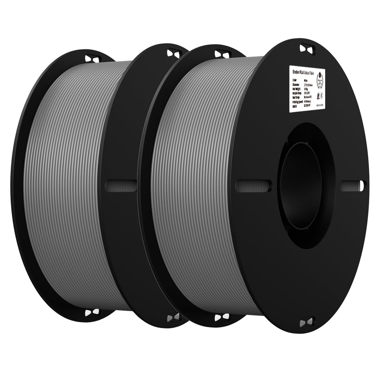 Creality 3D Printer Filament 1.75mm 4KG, PLA Filament Bulk +/- 0.02mm, 4 Pack 1kg Spool(2.2lbs) 3D Printing Filament Fits for Most FDM 3D Printers, 4 White