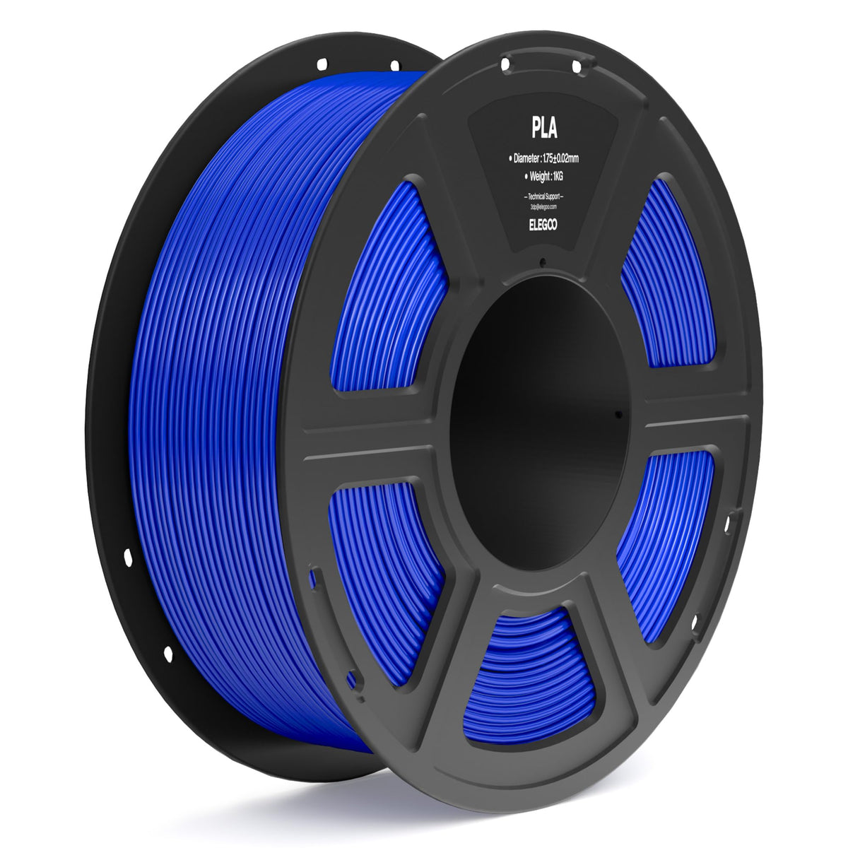 ELEGOO PLA Filament 1.75mm Bundle 4KG, 3D Printer Filament Dimensional Accuracy +/- 0.02mm, 4pcs 1kg Spool(2.2lbs) Fit Most FDM 3D Printers (Black, White, Dark Blue, True Red)