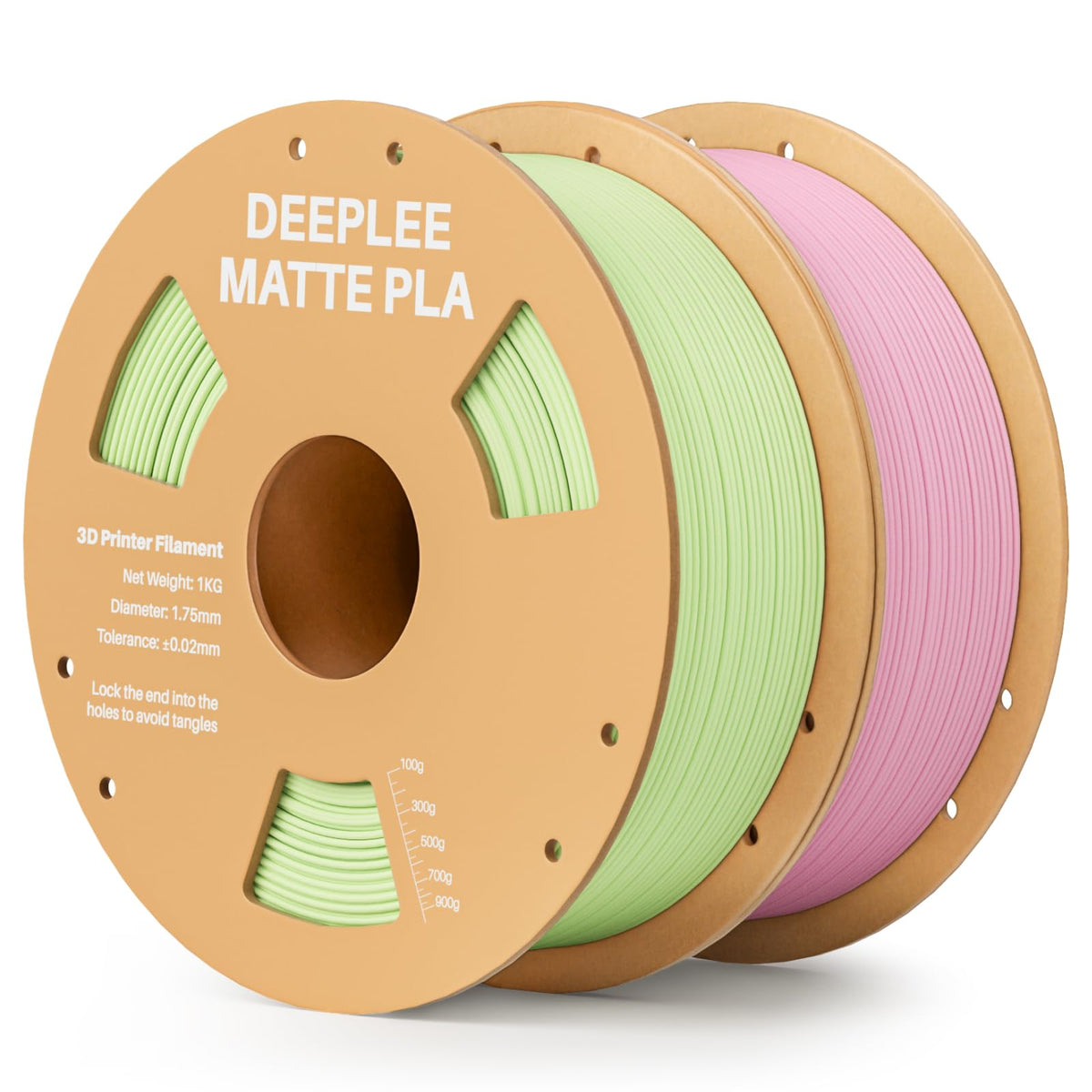 Matte PLA Filament 1.75mm, 3D Printer Filament Dimensional Accuracy +/- 0.02mm, No Clogging, Higher Toughness, Cardboard Spool 3D Filament, 4 Pack Black