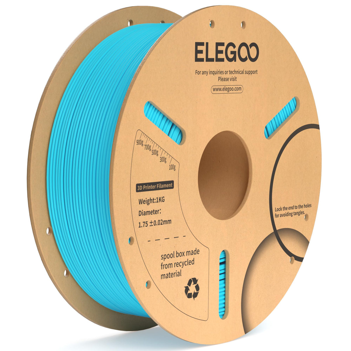 ELEGOO 250g PLA Plus Filament Bundle 1.75mm, 8 Colors 3D Printer Filaments Dimensional Accuracy +/- 0.02mm, 8 Pack 250g Spool, Black/White/Red/Dark Blue/Orange/Yellow/Sky Blue/Sea Green