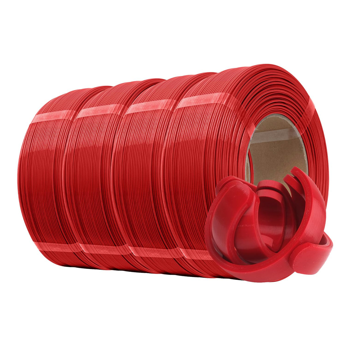 eSUN PLA+ Refilament 1.75mm, 3D Printer Refill PLA Plus, 1KG per Roll, 4 Rolls Spoolless 3D Printing Filament for 3D Printers, Black