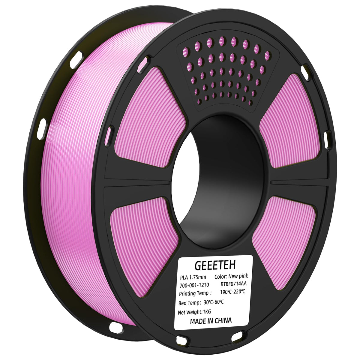GEEETECH 6KG 3D Printer Filament Bundle - Black PLA Filament 1.75mm ±0.02mm (6 Spools, 1KG Each) - High Precision, Low Warping, 3D Printing Filament Fits Most FDM 3D Printers