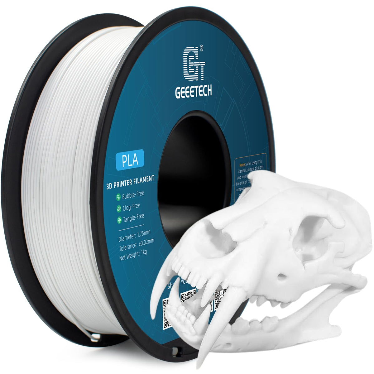 GEEETECH 6KG 3D Printer Filament Bundle - Black PLA Filament 1.75mm ±0.02mm (6 Spools, 1KG Each) - High Precision, Low Warping, 3D Printing Filament Fits Most FDM 3D Printers