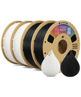 OVERTURE 10KG Bundle PLA Filament 1.75mm, Neatly Wound 3D Printer Filament 10 Pack 1kg Spool (2.2lbs), Dimensional Accuracy +/- 0.02 mm, Fit Most FDM 3D Printers (Black 10-Pack)