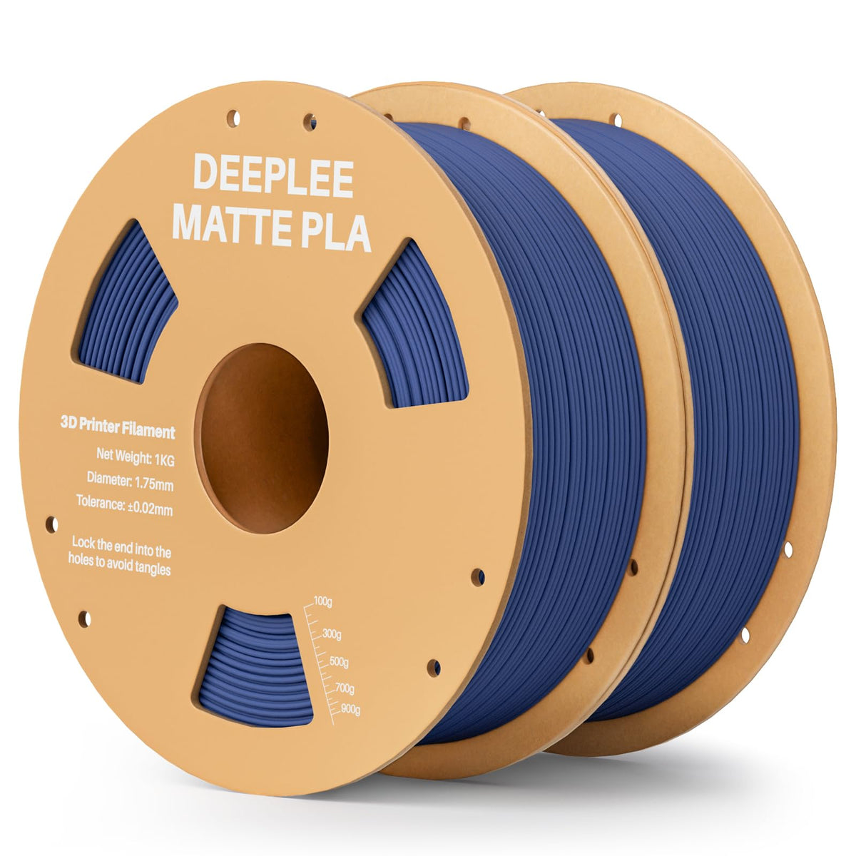 Matte PLA Filament 1.75mm, 3D Printer Filament Dimensional Accuracy +/- 0.02mm, No Clogging, Higher Toughness, Cardboard Spool 3D Filament, 4 Pack Black