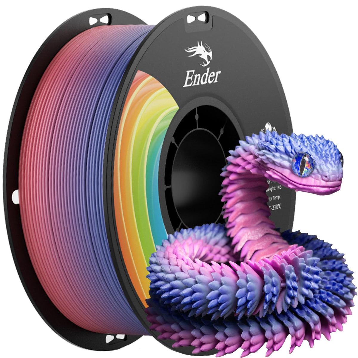 Creality 3D Printer Filament 1.75mm 4KG, PLA Filament Bulk +/- 0.02mm, 4 Pack 1kg Spool(2.2lbs) 3D Printing Filament Fits for Most FDM 3D Printers, Black White Blue Red