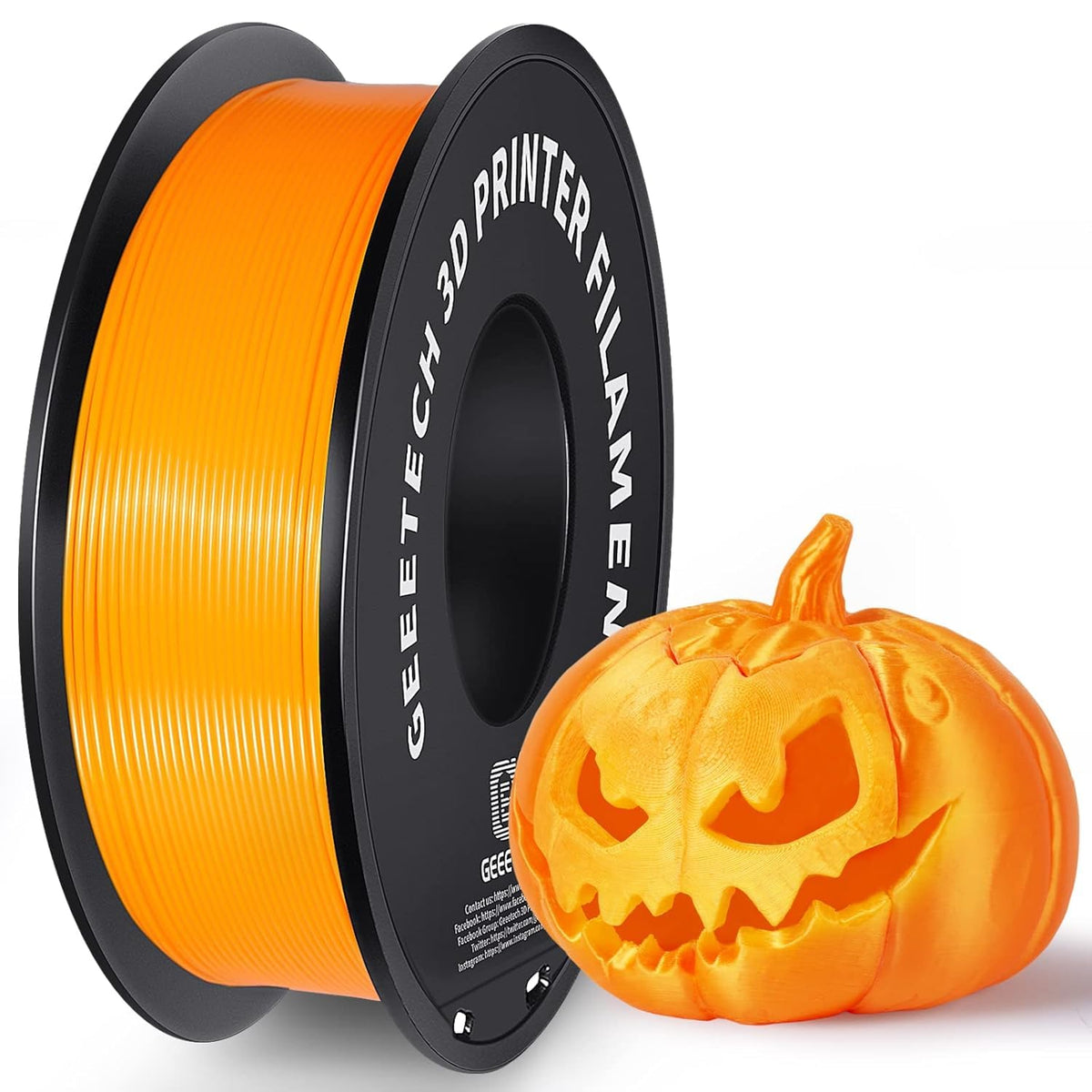 GEEETECH 6KG 3D Printer Filament Bundle - Black PLA Filament 1.75mm ±0.02mm (6 Spools, 1KG Each) - High Precision, Low Warping, 3D Printing Filament Fits Most FDM 3D Printers