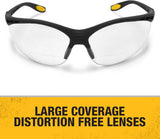 DEWALT DPG59 Reinforcer Rx-Bifocal High Performance Protective Eyeware with Rubber Temples and Protective Eyeglass Sleeve - Clear Lens, 1.5 Diopter