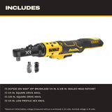 DEWALT 20V MAX* XR Brushless 1/4 in. & 3/8 in. Sealed Head Ratchet (Tool Only) (DCF520B)
