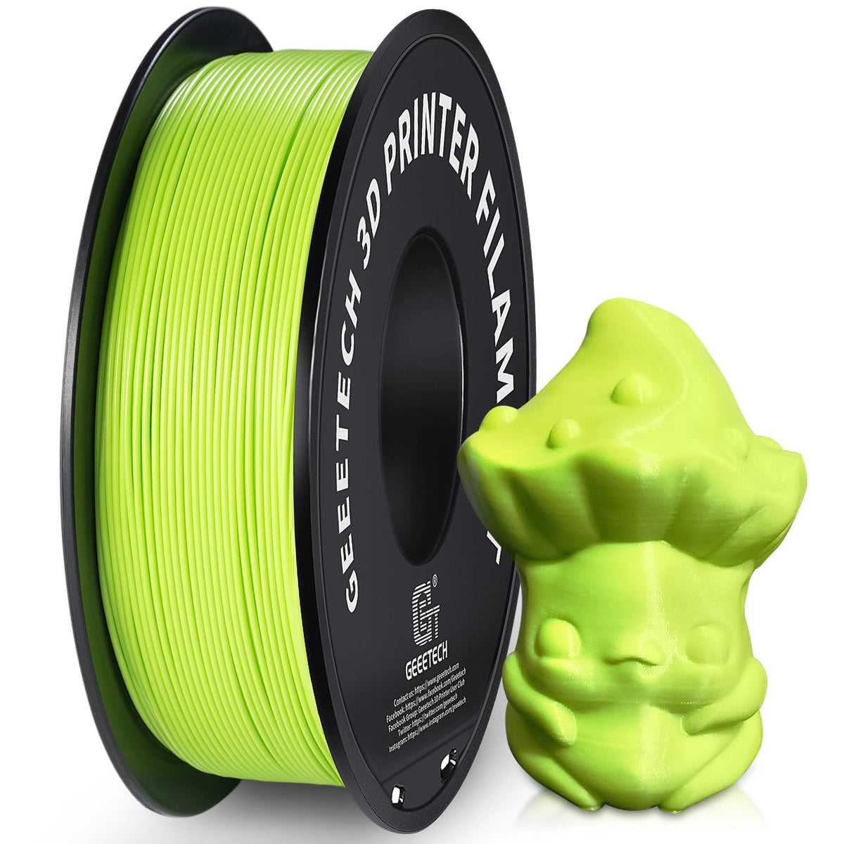 GEEETECH 6KG 3D Printer Filament Bundle - Black PLA Filament 1.75mm ±0.02mm (6 Spools, 1KG Each) - High Precision, Low Warping, 3D Printing Filament Fits Most FDM 3D Printers
