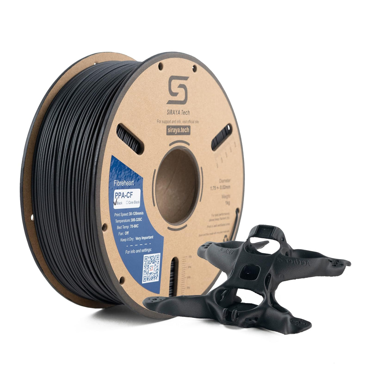 Siraya Tech Fibreheart PPA 3D Printing Filament - High Performance Polyphthalamide Nylon, Extreme Strength & Heat Resistance for Industrial & Engineering Applications - 1kg (2.2lbs) 1.75mm
