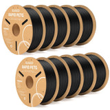 ELEGOO Rapid PETG Filament 1.75mm Bundle 4KG, High Speed 30-600mm/s 3D Printer Filament Accuracy +/- 0.02 mm, 1kg Cardboard Spool(2.2lbs), Fits for Most FDM 3D Printers(Black, White, Blue, Red)