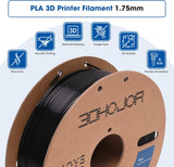 3DHoJor PLA Filament 1.75mm,3D Printer Filament 1kg*4 Bundle Cardboard Spool, Fit Most FDM 3D Printer,Dimensional Accuracy +/- 0.03 mm,Vacuum Packaging-Black+White 4Pack