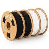 Matte PLA Filament 1.75mm, 3D Printer Filament Dimensional Accuracy +/- 0.02mm, No Clogging, Higher Toughness, Cardboard Spool 3D Filament, 4 Pack Black