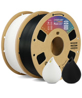 OVERTURE 10KG Bundle PLA Filament 1.75mm, Neatly Wound 3D Printer Filament 10 Pack 1kg Spool (2.2lbs), Dimensional Accuracy +/- 0.02 mm, Fit Most FDM 3D Printers (Black 10-Pack)