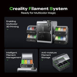 Creality CFS Multi Color Auto Filament System Anti-Moisture Filament Storage Auto-Switch & Run-Out Alerts 4-Channel Parallel Printing 16 Colors 3D Printing for K2 Plus, Hi 3D Printer
