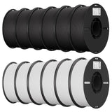 Creality 3D Printer Filament 1.75mm 4KG, PLA Filament Bulk +/- 0.02mm, 4 Pack 1kg Spool(2.2lbs) 3D Printing Filament Fits for Most FDM 3D Printers, 4 White