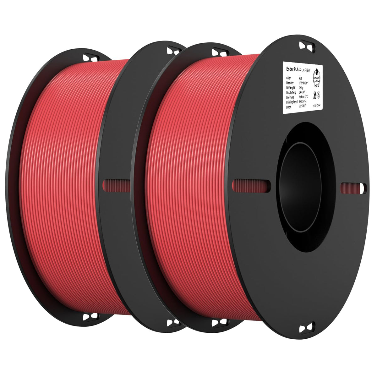 Creality 3D Printer Filament 1.75mm 4KG, PLA Filament Bulk +/- 0.02mm, 4 Pack 1kg Spool(2.2lbs) 3D Printing Filament Fits for Most FDM 3D Printers, 4 White
