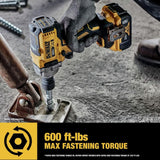 DEWALT 20V MAX Cordless Impact Wrench, 1/2' Hog Ring, Includes LED Work Light and Belt Clip, Bare Tool Only (DCF891B)