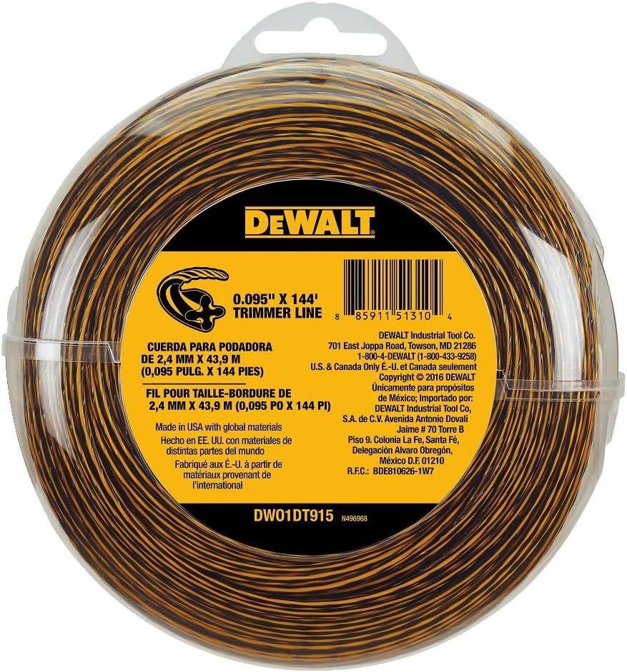 DEWALT Trimmer Line, 225-Foot by 0.080-Inch (DWO1DT802)