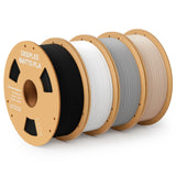 Matte PLA Filament 1.75mm, 3D Printer Filament Dimensional Accuracy +/- 0.02mm, No Clogging, Higher Toughness, Cardboard Spool 3D Filament, 4 Pack Black