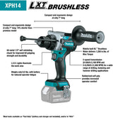 Makita XT288T 18V LXT® Lithium-Ion Brushless Cordless 2-Pc. Combo Kit (5.0Ah)