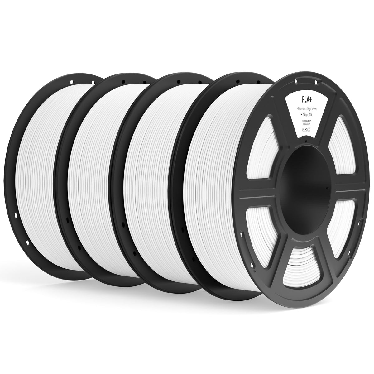 ELEGOO PLA+ Filament 1.75mm Black 3KG, High Toughness PLA Plus 3D Printer Filament Dimensional Accuracy +/- 0.02mm, 3kg Large Spool(6.6lbs) Fits for Most FDM 3D Printers