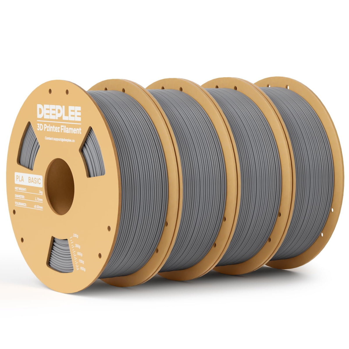 PLA Basic 1.75mm 3D Printer Filament, 3D Printing Filament with Dimensional Accuracy +/- 0.02 mm, Neatly Wound, No Clogging, Best for Beginners, Fits for Most FDM 3D Printers 4KG Black