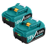 Twupixy 2Pack 18-Volt Replace for Makita 18V Battery BL1860B, Replacement Batteries Compatible with Makita BL1860 BL1820 1830B 1840B 1850B, Fit with Original makita 18V Battery Chargers