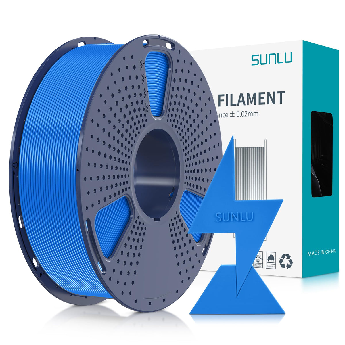 SUNLU High Speed PLA Filament Mini Pack, 30mm/s - 600mm/s Print Range, High Flow Speedy 3D Printer PLA Filament Bundle, 250g/Spool, Black+White+Green+Blue+Red+Orange+Yellow+Pink